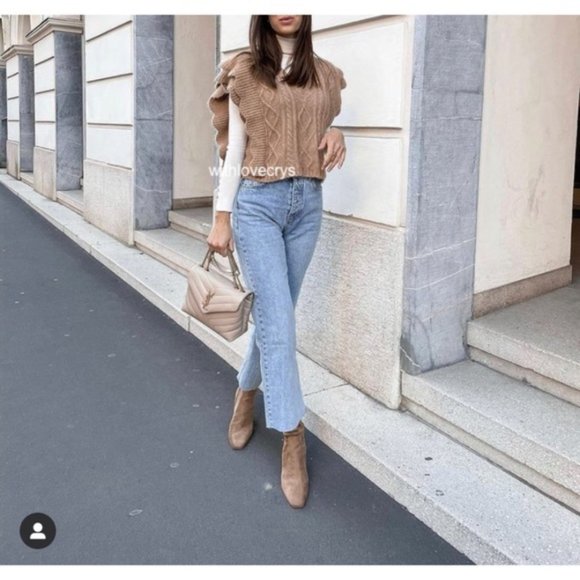 NWT Zara Cable Knit Sweater Vest - Picture 10 of 12